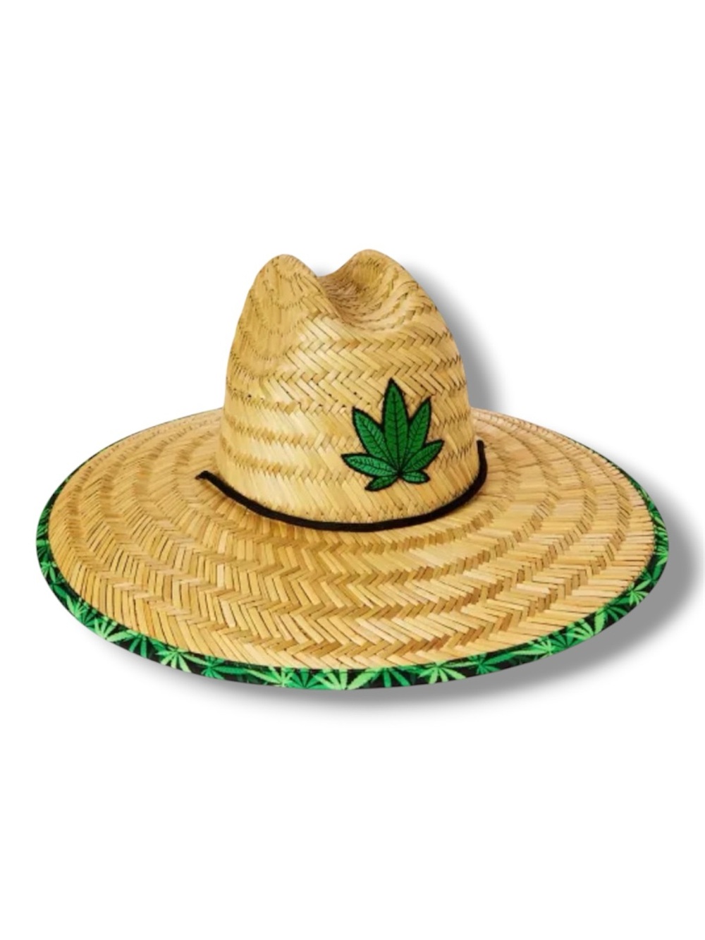 Special Plant Leaf Straw Beach Lifeguard Hat - NWT